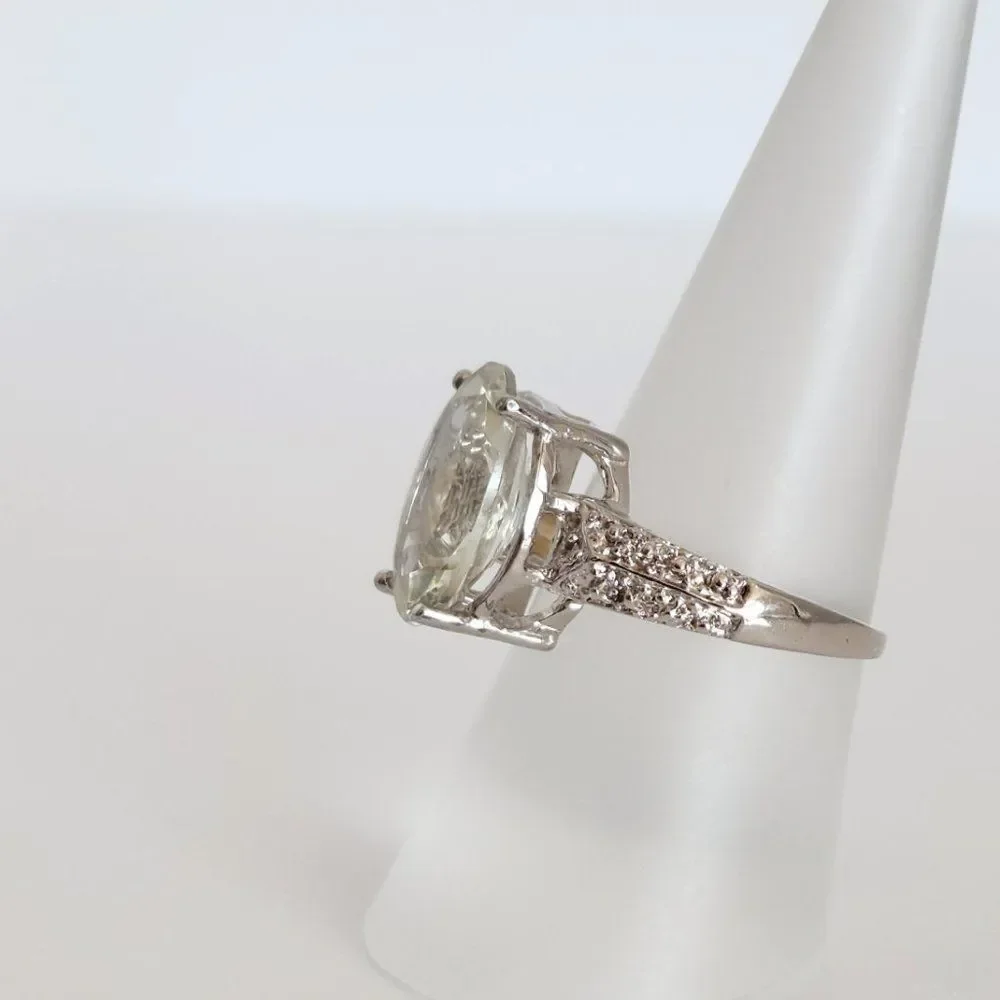Green Amethyst 5.2 Carats Ring Size 7-1/4